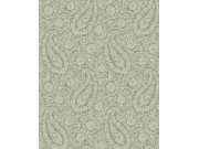 Vliesová tapeta na zeď, šedo-zelená, květiny, ornamenty, 350655, Amber, Eijffinger