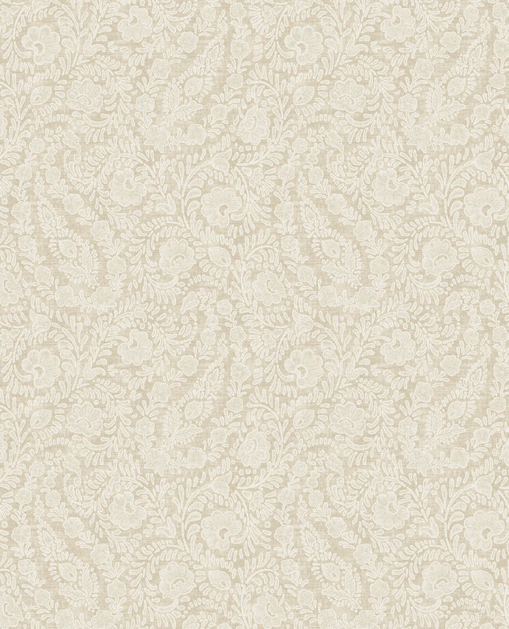 Vliesová tapeta na zeď, krémová, květiny, ornamenty, 350650, Amber, Eijffinger - Vliesové tapety