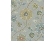 Vliesová tapeta na zeď, tyrkysová, květiny, 350615, Amber, Eijffinger