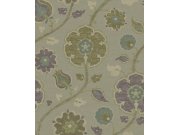 Tapety Yara Tapety dle materiálu Vliesové tapety - Vliesová tapeta na zeď, zeleno-fialová, květiny, 350614, Amber, Eijffinger Vliesová tapeta na zeď, zeleno-fialová, květiny, 350614, Amber, Eijffinger