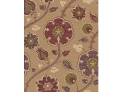 Vliesová tapeta na zeď, hnědo-červená, květiny, 350612, Amber, Eijffinger