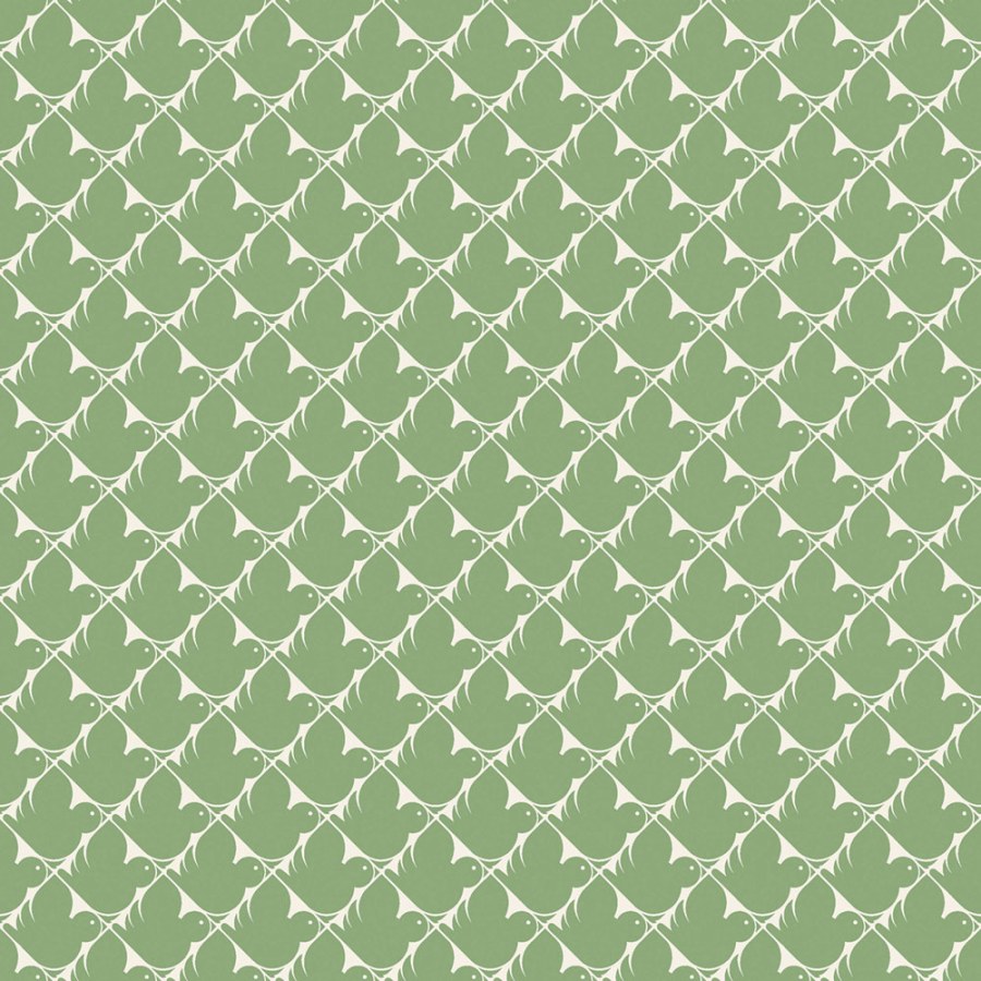 Vliesová tapeta na zeď, zelená, ptáčci, 4845, New Heritage, Borastapeter