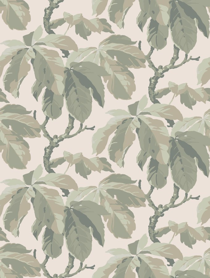 Vliesová tapeta na zeď, šedo-zelená, listy, 4841, New Heritage, Borastapeter - Vliesové tapety
