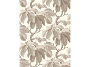 Vliesová tapeta na zeď, hnědo-béžová, listy, 4840, New Heritage, Borastapeter