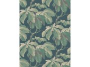 Vliesová tapeta na zeď, tyrkysová, listy, 4838, New Heritage, Borastapeter