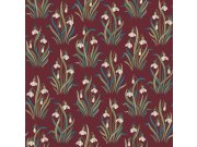 Vliesová tapeta na zeď, vínová, květiny, sněženky, 4837, New Heritage, Borastapeter