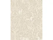 Vliesová tapeta na zeď, béžová, stromy, listy, zvířata, 4824, New Heritage, Borastapeter