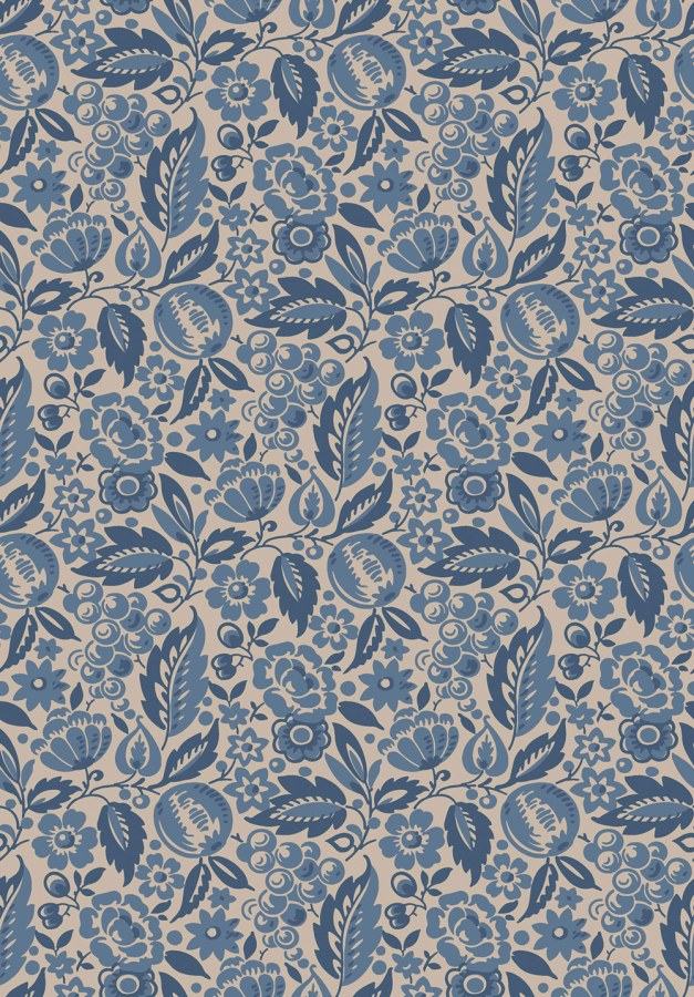 Vliesová tapeta na zeď, modrá, květiny, 4817, New Heritage, Borastapeter - Vliesové tapety