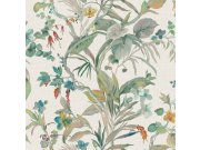 Luxusní vliesová tapeta na zeď, krémová, květiny, listy, Z30326, Casa 8, Trussardi 