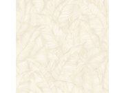 Luxusní vliesová tapeta na zeď, bílo-krémová, listy, Z30308, Casa 8, Trussardi 