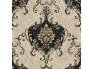 Luxusní zámecká vliesová tapeta na zeď, hnědo-černá, Z20131, Casa Chic, Zambaiti Parati