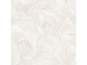 Luxusní vliesová tapeta na zeď, bílo-krémová, květiny, Z20126, Casa Chic, Zambaiti Parati