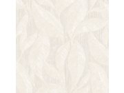 Luxusní vliesová tapeta na zeď, bílo-šedá, listy, Z20114, Casa Chic, Zambaiti Parati