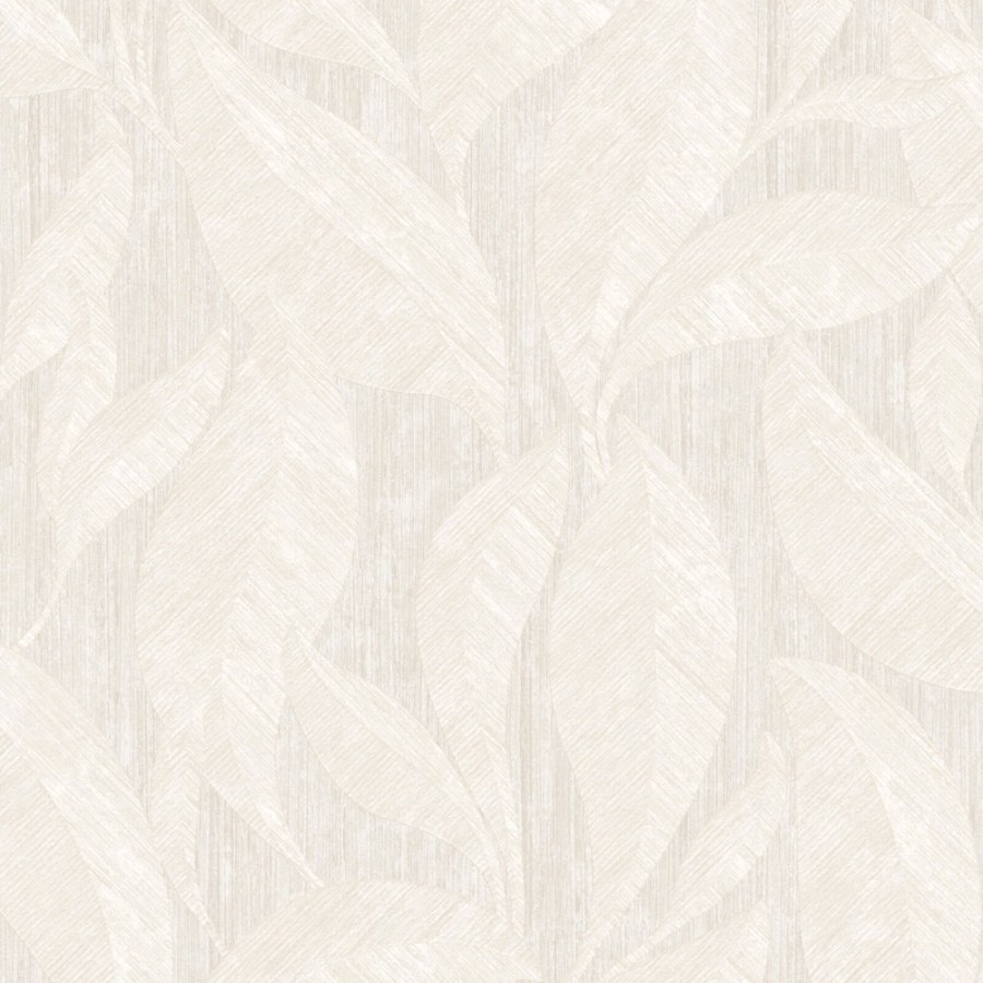 Luxusní vliesová tapeta na zeď, bílo-šedá, listy, Z20114, Casa Chic, Zambaiti Parati - Vliesové tapety