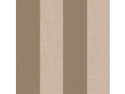 Vliesová tapeta na zeď, hnědá, imitace látky, pruhy, 38479, Top Stripes, Parato by Cristiana Masi Tapety Yara - Parato by Cristiana Masi