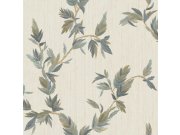 Vliesová tapeta na zeď, béžovo-zeleno-modrá, listy, 35915, Ornamenta, Parato by Cristiana Masi