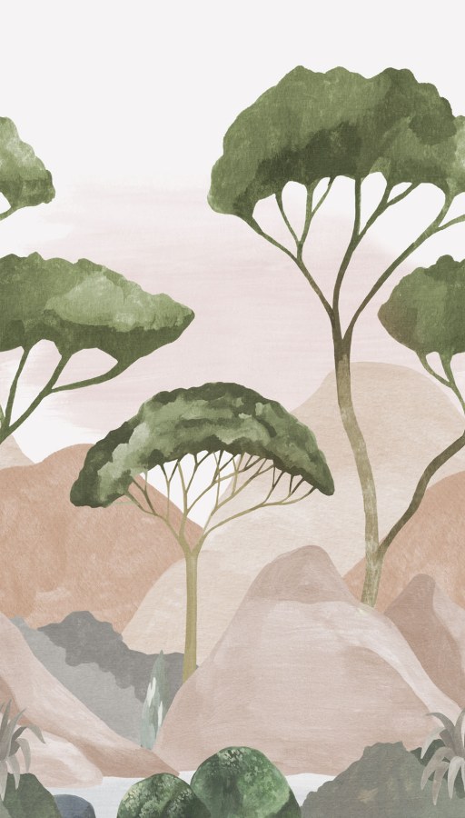 Vliesová fototapeta na zeď, krajina, stromy, A77401, One roll, one motif 2, Grandeco - Vliesové tapety