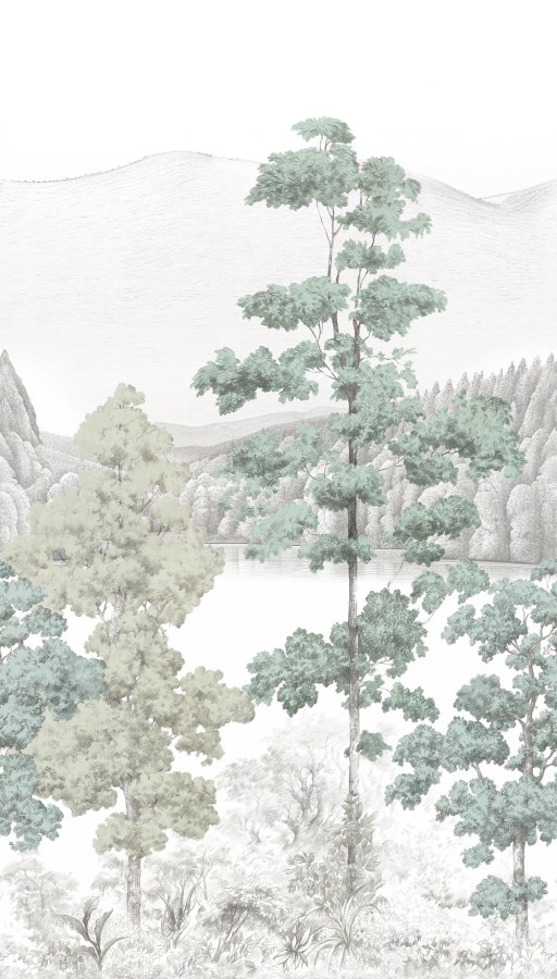 Vliesová fototapeta na zeď, horská krajina, stromy, A73701, One roll, one motif 2, Grandeco - Vliesové tapety