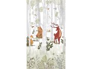 Dětská vliesová fototapeta na zeď, zvířátka v lese, A73301, One roll, one motif 2, Grandeco