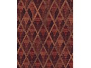 Geometrická vliesová tapeta na zeď, vínovo-bronzová, CAB504, The Texture Book, Masureel