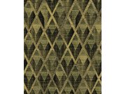 Geometrická vliesová tapeta na zeď, černo-zlatá, CAB501, The Texture Book, Masureel