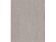 Vliesová tapeta na zeď, šedo-béžová, grafická, Art Deco, EAR606, The Texture Book, Masureel