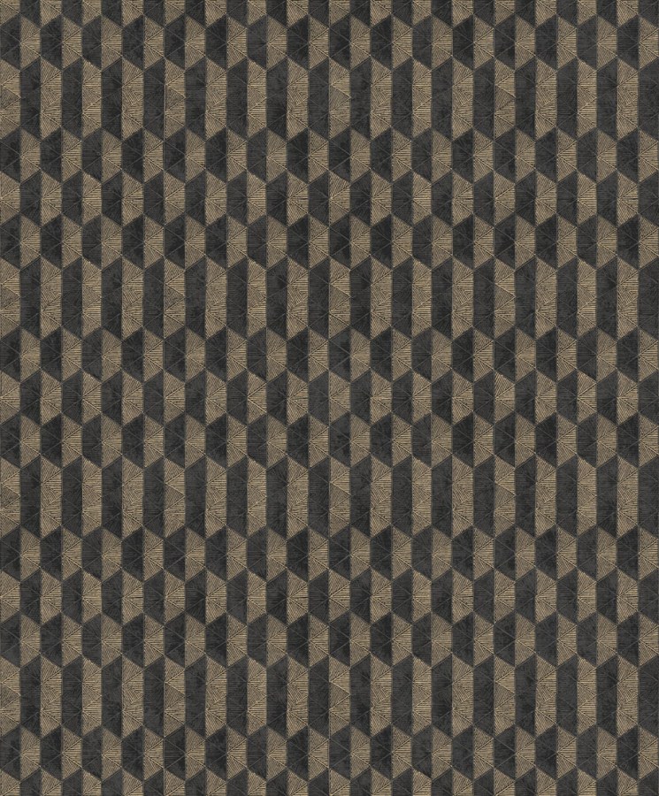 Vliesová tapeta na zeď, černo-zlatá, geometrická, ORB701, The Texture Book, Masureel - Vliesové tapety