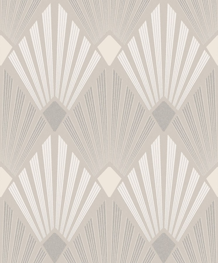 Vliesová tapeta na zeď, béžová, grafická, Art Deco, HAV402, The Texture Book, Masureel - Vliesové tapety