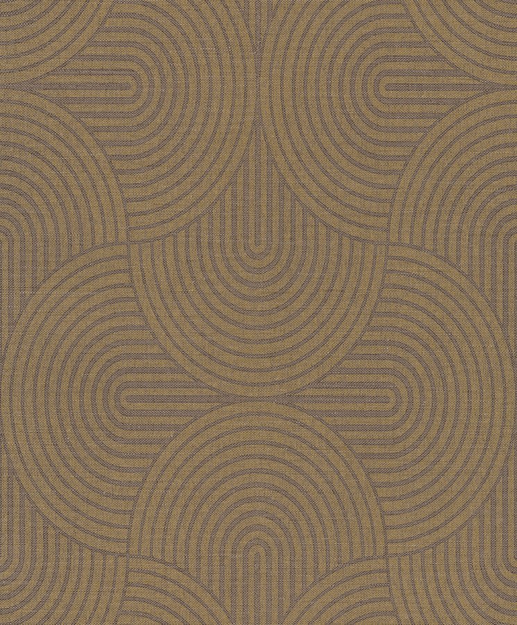 Vliesová tapeta na zeď, okrová, grafická, Art Deco, EAR605, The Texture Book, Masureel - Vliesové tapety