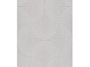 Vliesová tapeta na zeď, šedo-stříbrná, grafická, Art Deco, EAR604, The Texture Book, Masureel