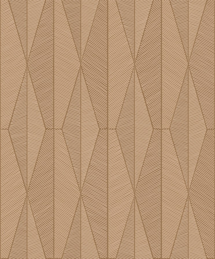 Geometrická vliesová tapeta na zeď, hnědá, YSA304, Mysa, The Texture Book, Khroma by Masureel - Vliesové tapety
