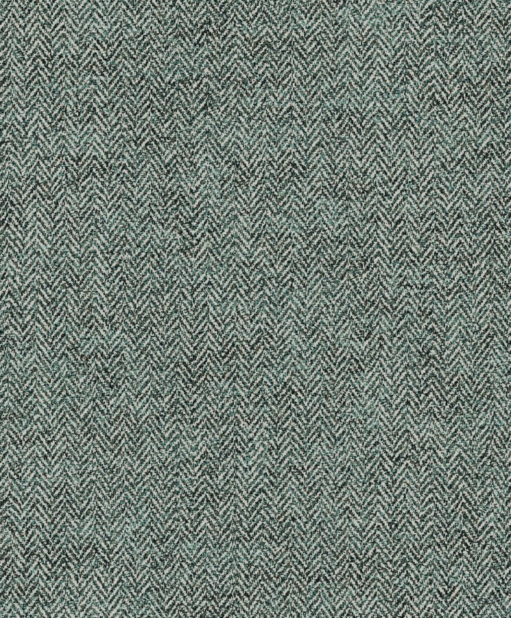 Vliesová tapeta na zeď, zeleno-stříbrná, imitace látky, vzor rybí kost, ILA701, Aquila, The Texture Book, Khroma by Masureel - Vliesové tapety