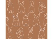 Dětská vliesová fototapeta na zeď, zajíčci, RB312, Daydreamers, Grandeco Tapety Yara - Grandeco