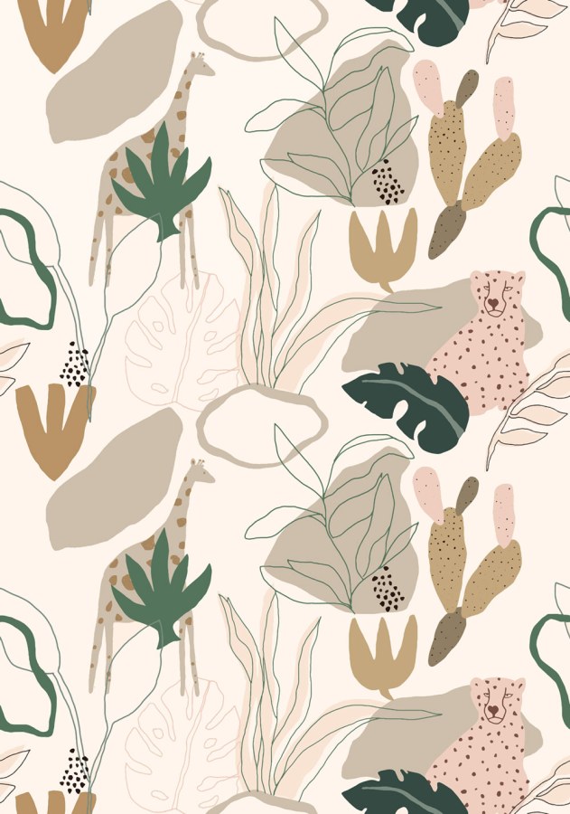 Tapety Yara - Tapety dle materiálu - Vliesové tapety - Dětská vliesová fototapeta na zeď, Safari, RB247, Daydreamers, Grandeco Dětská vliesová fototapeta na zeď, Safari, RB247, Daydreamers, Grandeco - Vliesové tapety