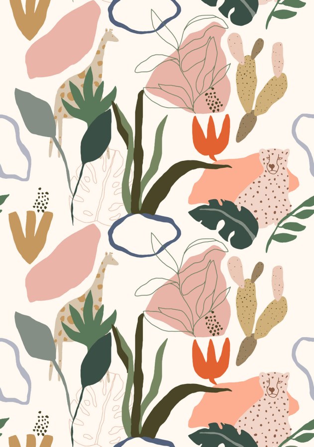 Dětská vliesová fototapeta na zeď, Safari, RB246, Daydreamers, Grandeco - Vliesové tapety