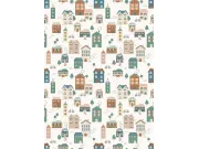 Dětská vliesová fototapeta na zeď, domečky, RB393, Daydreamers, Grandeco