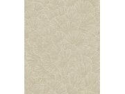 Vliesová tapeta na zeď, béžová, listy Gingka, 350522, Riviera Maison, Eijffinger