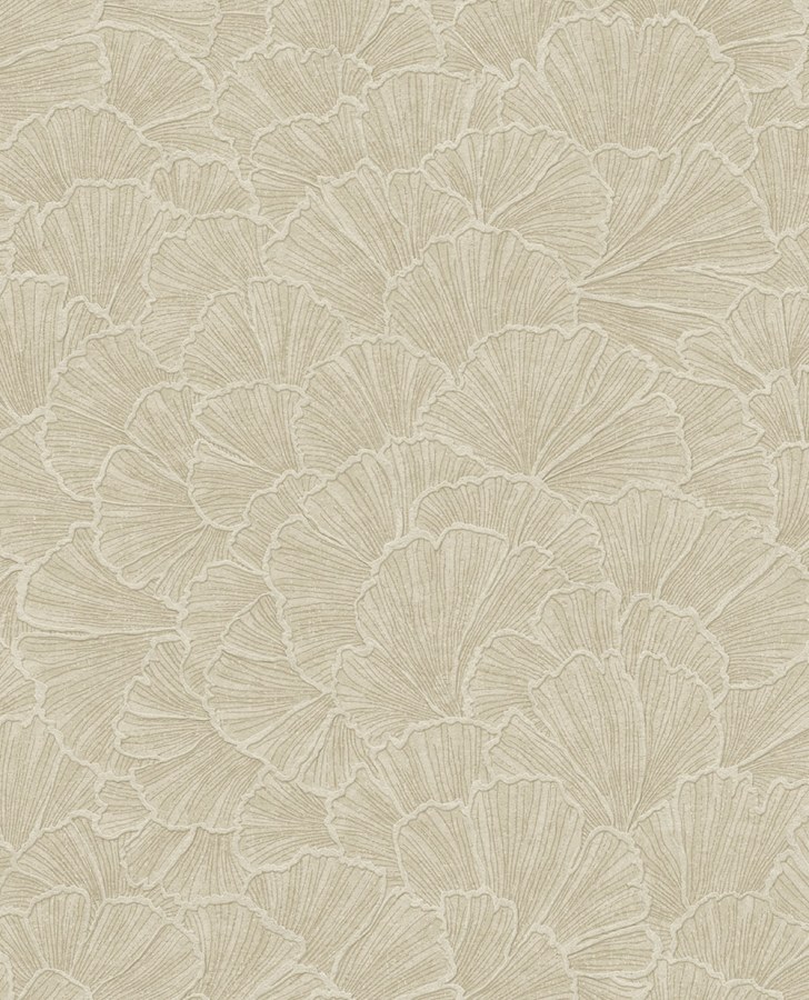 Vliesová tapeta na zeď, béžová, listy Gingka, 350522, Riviera Maison, Eijffinger - Vliesové tapety