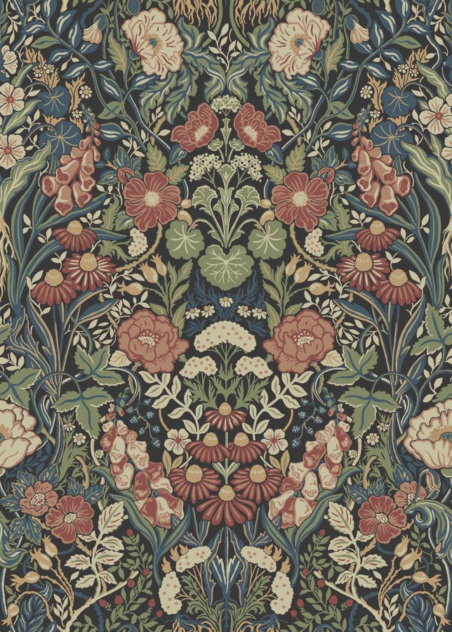 Vliesová tapeta na zeď, černá, květiny, 5722, Orangeri, Borastapeter - Vliesové tapety