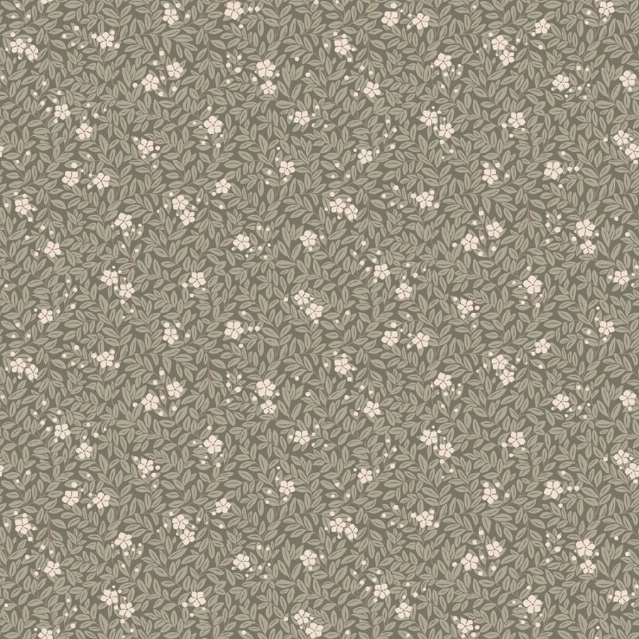 Vliesová tapeta na zeď, khaki, květiny, listy, 5715, Orangeri, Borastapeter - Vliesové tapety