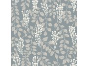 Vliesová tapeta na zeď, modrá, květy Vistárie, 5711, Orangeri, Borastapeter