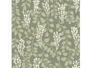 Vliesová tapeta na zeď, zelená, květy Vistárie, 5710, Orangeri, Borastapeter