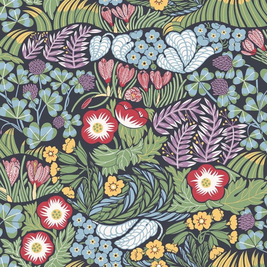 Vliesová tapeta na zeď, černá, květiny, 4842, New Heritage, Borastapeter - Vliesové tapety