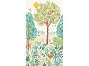 Dětská vliesová fototapeta na zeď, Zvířátka v lese, LD6001, Little Dreamers, Grandeco