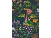 Vliesová tapeta na zeď, modrá, květiny, listy, 1792, Icons, Borastapeter