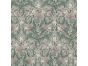 Vliesová tapeta na zeď, šedo-zelená, květiny, listy, 7203, Icons, Borastapeter