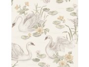 Vliesová tapeta na zeď, krémová, labutě, 6926, Newbie Wallpaper, Borastapeter