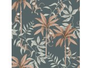 Vliesová tapeta na zeď, modrá, džungle, opice, 6937, Newbie Wallpaper, Borastapeter