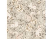 Vliesová tapeta na zeď, béžová, zvířátka, 6933, Newbie Wallpaper, Borastapeter