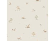 Vliesová tapeta na zeď, šedo-béžová, zvířátka, 6923, Newbie Wallpaper, Borastapeter